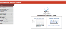 Tablet Screenshot of eproc.trf4.jus.br
